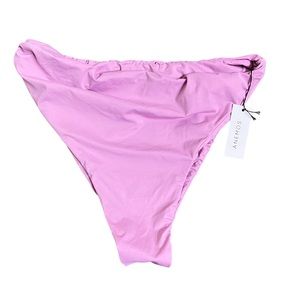 New Anemos Swim The Draped Asymmetric Midi Bikini Bottoms in‎ Orchid